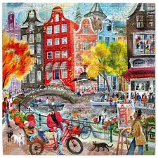 Jigsaws Adult: eeBoo - Artists in Amsterdam 1000pc Jigsaw Puzzle