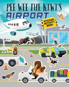Sticker Colouring: Pee Wee the Kiwi's Airport Sticker Activity