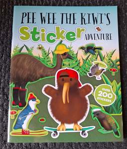 Sticker Colouring: Pee Wee the Kiwi's Sticker Adventure