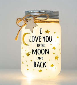I Love You to the Moon and Back  - Sparkle Jar