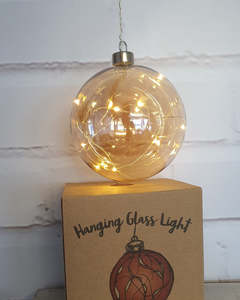 Seed Lights: Dark Champagne Sphere Hanging Glass Light