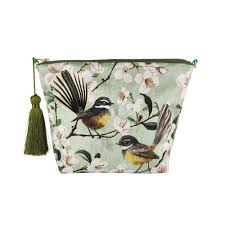Chatty Fantails - Velvet Cosmetic Bag