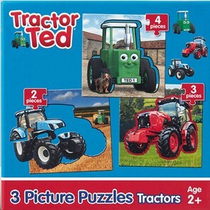 Jigsaws Children: Tractor Ted - 3 Picture Puzzles Tractors 2, 3 and 4 piece