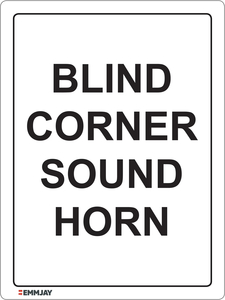 Blind Corner Sound Horn Sign 0319 - Emmjay