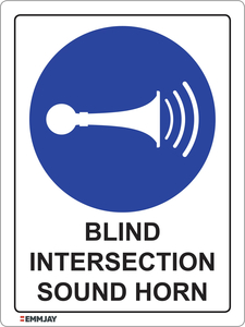 Blind Intersection Sound Horn Sign 0320 - Emmjay