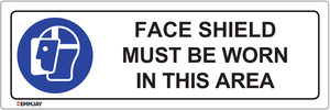 Products: Face Shield Must Be Worn In This Area Sign 0302 - Emmjay