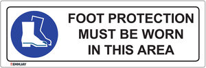Foot Protection Must Be Worn In This Area Sign 0303 - Emmjay