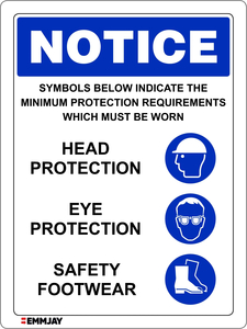 Notice – Minimum Protection Requirements Sign (Set 3) 0478 - Emmjay