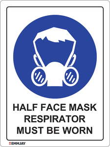 Half Face Mask Respirator Must Be Worn Sign 0339 - Emmjay