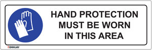 Products: Hand Protection Must Be Worn In This Area Sign 0306 - Emmjay