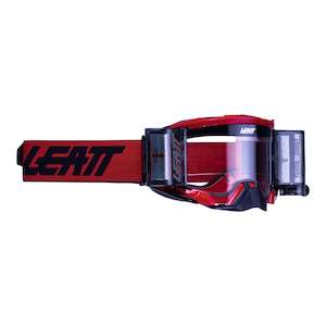 Goggles 1: LEATT '22 GOGGLE VELOCITY 5.5 ROLL-OFF RED CLEAR 83% #LE8022010420