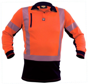Products: D/N L/S Microvent® Premium Polo Men’s Orange/Black Empyre Workwear Packaging & Hygiene