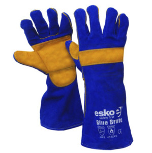 Products: Esko Blue Brute II Premium Welders Gloves Pack of 12 Pairs Empyre Workwear Packaging & Hygiene
