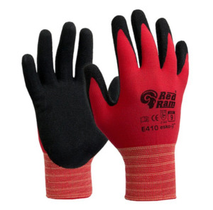 Products: Esko Red Ram Latex Header Carded Gloves Pack of 12 Pairs Empyre Workwear Packaging & Hygiene
