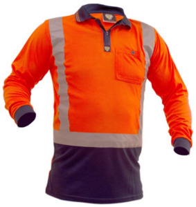 Products: D/N L/S Microfibre Polo Orange/Navy Empyre Workwear Packaging & Hygiene