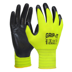 Esko Grip-It Hi-Vis Nitrile Gloves Pack of 12 Pairs Empyre Workwear Packaging & Hygiene