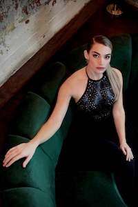 Tailored Luxury: Bella leather lace halter bodice