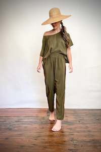 Silk Crepe De Chine Snooze Track Pants