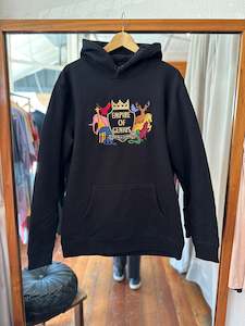 Empire of Genius Embroidered Hoodie in Full Colour on Black