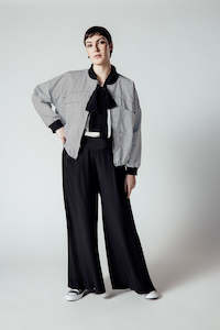 Jump In Lux Leisure: Striped Bomber Jacket