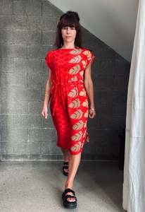 The Sari Edit: Scarlet Blossom Dress