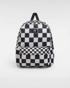 Vans: Vans Old Skool Check Backpack Black / Oatmeal