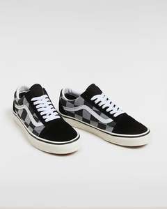Vans: Vans Old Skool Mono Checkerboard - Black