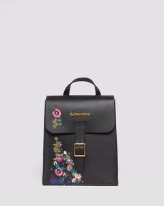 Backpacks: Dr Martens Mini Backpack - Black Backhand Vintage Floral