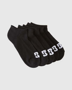 Mens Socks: DC Ankle Socks 5 Pack - Black