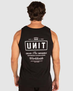 Mens Singlets Tanks: UNIT BRANCH SINGLET