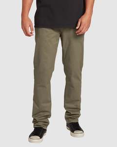 All Bottoms: Volcom Solver Lite 5 Pocket Pant - Army Green