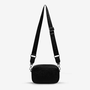 Womens Bags: Status Anxiety Plunder With Webbed Strap Bag - Black Bubble