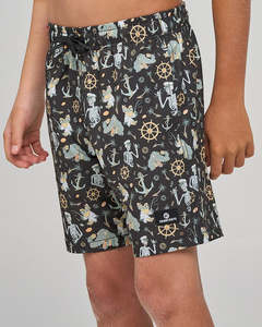 All Bottoms: The Mad Hueys CROC CAPTAIN | YOUTH 15" SWIM VOLLEY SHORT