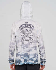 All Tops: The Mad Hueys FKRS AHOY | HOODED UPF 50+ FISHING JERSEY
