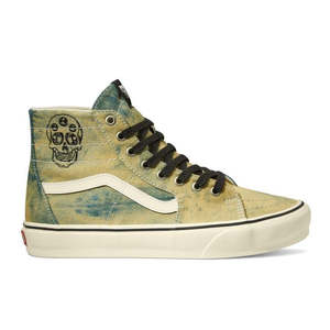 Vans Footwear: Vans Sk8-Hi Tapered Denim Embroidery Olive / White