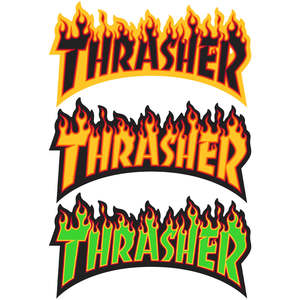 Thrasher Flame Logo Sticker Medium