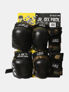 Safety Gear: 187 Killer Pads Junior Six Pack - Camo