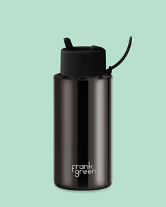 All Accessories: Frank Green Shadow Chrome Ceramic Reusable Bottle with Flip Straw Lid 1000ml (34oz)