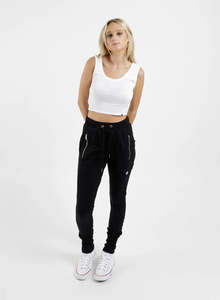 All Bottoms: Federation Escape Trackies - Paint Plus 2.0 - Black/Silver