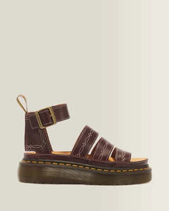 Womens Footwear: Dr. Martens Clarissa II Quad Sandal Desert Rodeo - Dark Brown Classic Pull Up