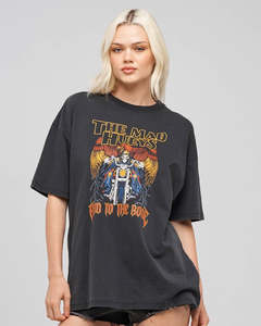 Womens Tops: The Mad Hueys BAD TO THE BONE | WOMENS OVERSIZED TEE