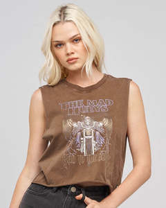 Womens Tops: The Mad Hueys BAD TO THE BONE | WOMENS CROP MUSCLE