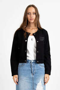 Womens Tops: Federation Coco Jacket - Lil Fed Swoosh - Black
