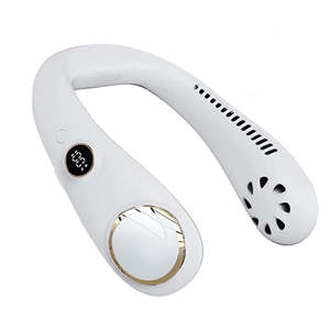 Portable Leafless Digital Hanging Neck Fan-USB Rechargeable