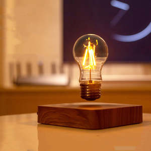 Home Garden Bargain: Creative Minimal Self-rotating Wireless Powered Maglev Bulb Emporium Discounts