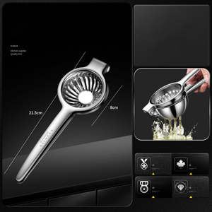 Manual multi-function lemon and orange juice press stainless steel