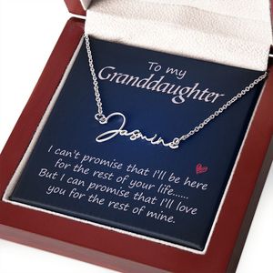 To My Granddaughter Signature Necklace