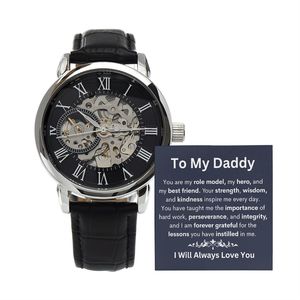 Watch: To My Daddy Men's Openwork Watch