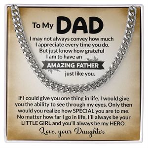 Fathers Day Gift From His Daughter: To My Amazing Dad Love Your Daughter
