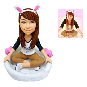Personalized Gifts: Fully Customizable 1 person Custom Bobbleheads With Engraved Text
